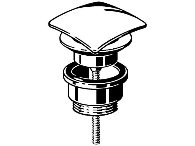 Viega Universal-Ventil Visign V2, 5440, 11/4 x 63mm, 492793, m. Viereck-Haube, verchr.