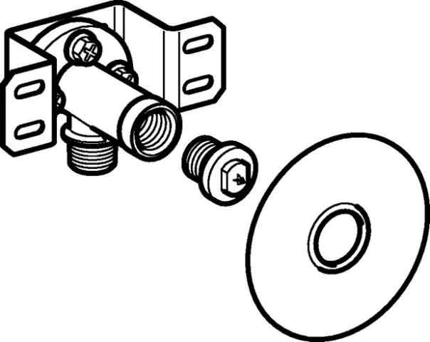 Geberit MeplaFix Anschlusswinkel Set Rp 1/2 einfach vormontiert (Rg)