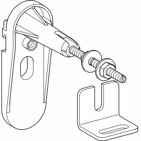 Grohe Rapid SL 38733 Montagewinkel mit Wandlasche und Befestigungsmaterial