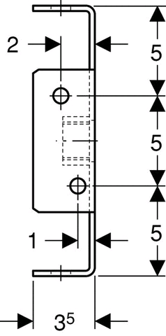 Geberit GIS Fixpunkt-Rohrhalter 1/2Z