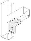 Tyco Montagewinkel 90°, 2-Loch, 50x47x40 x 3 mm, galv. verz., zu Schiene 41mm