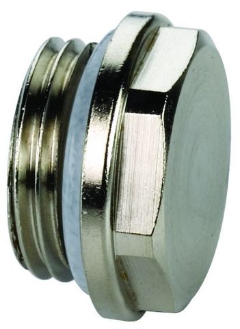 Simplex Blindstopfen Standard 1/2", F10703 vernickelt