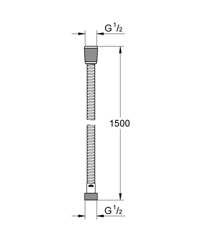 Grohe Brauseschlauch Relexa 28143 1500mm 1/2"x1/2" Metall chrom