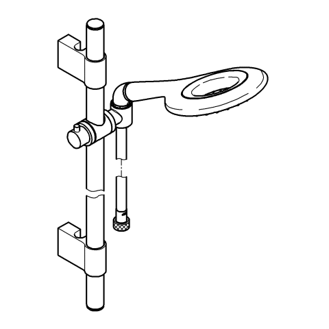 GROHE Brausegrt. Rainshower Icon 27277 EasyFix 900mm Wandhalter Metall