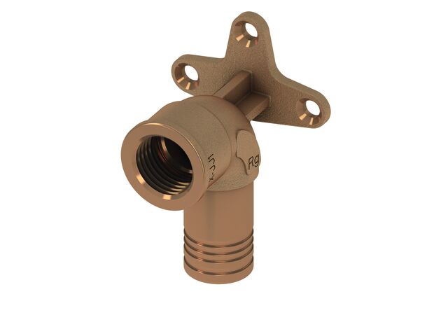 TECElogo Universal-Wandscheibe, Rotguss, 20 x Rp 1/2"