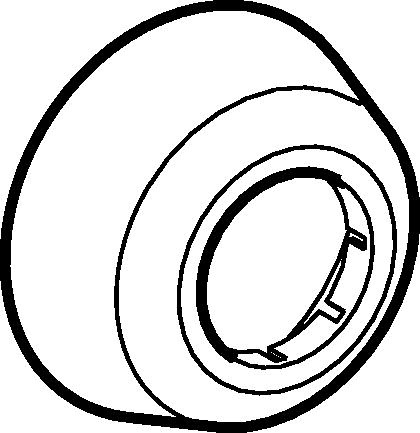 Geberit Rosette 1tlg. in PP weiss-alpin d 50mm zu Direktsiphon