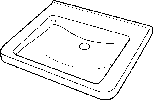 Keramag Waschtisch, unterfahrbar Dejuna ohne HL, ohne ÜL 600x550mm