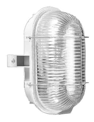 Iso-Ovalleuchte grau, E27, 100 W