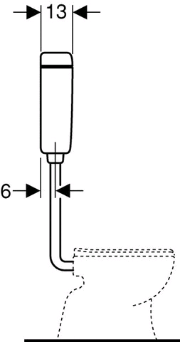 Geberit AP-Spülkasten AP127 weiss-alpin, mit Spül-Stopp-Spülung, halbhochhängend