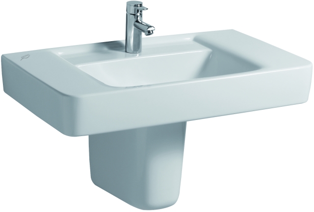 Keramag Möbel-Waschtisch Renova Nr.1 Plan 122187 850x480mm mit Hahnloch ohne Überlauf