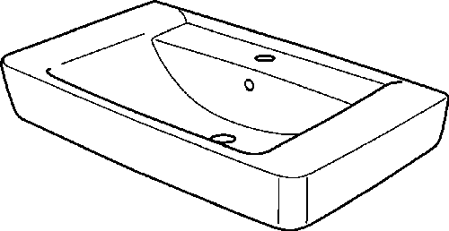 Keramag Waschtisch Renova Nr.1 Plan 122185 850x480mm KeraTect
