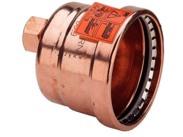 Viega Profipress Verschlusskappe 2456XL, 64,0 mm, 577780, aus Kupfer, Rp-Gew. 3/4 (iG)