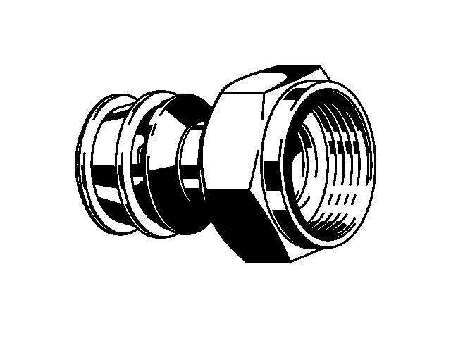 Viega Raxofix Verschraubung, Mod. 5363, flachdicht., aus Rotguss