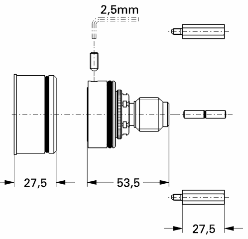 Grohe Verlängerungsset 47328 für 19621 27,5mm chrom