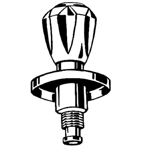 Grohe Oberteil 11545 3/4" f.Unterputz-Vent. Brillant Griff Markierung rot chrom