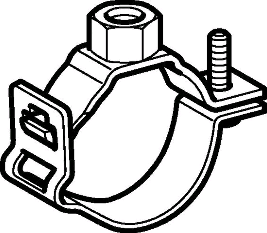 Geberit Rohrschelle verz.mit Gewindemuffe M10, DN 100