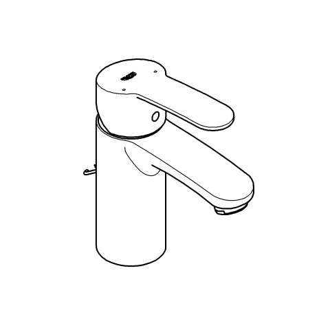Grohe Einhand-Waschtisch-Batterie Eurostyle C 33557 EcoJoy versenkbare Kette chrom