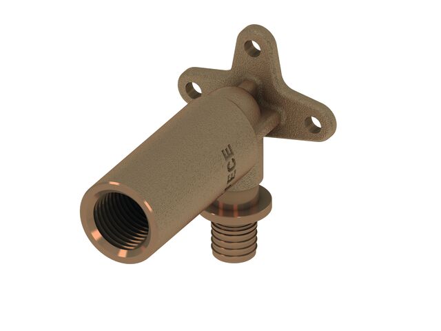 TECEflex Wandscheibe lang, Rotguss, 16 x Rp 1/2"