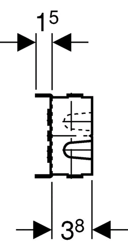 Geberit GIS Armaturenplatte 153 mm