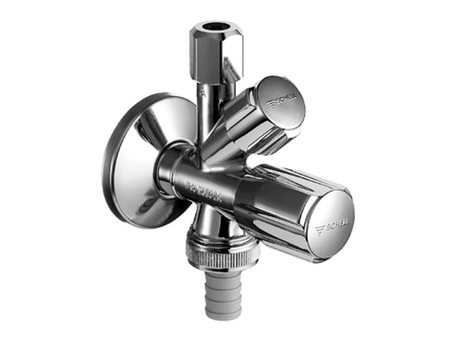 WAS-Ventil mit Eckventil, Schell COMFORT DN15 (1/2"), mit RV mit ASAG, chrom
