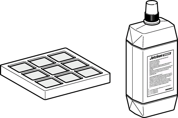 Geberit Set Aktivkohlefilter u. Düsenreiniger Jetclean8000 f.AquaClean Komplettanschl.