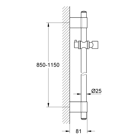 Grohe Brausestange Metall 27136 1150 mm für Rainshower/Relexa chrom