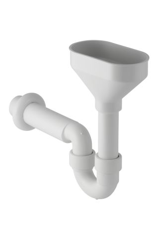 Geberit Leckwasser-Ablauf weiß d 50 mm mit Trichter in PP Abgang