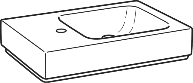 Keramag Waschtisch iCon xs, Ablagefläche links, 530x310cm