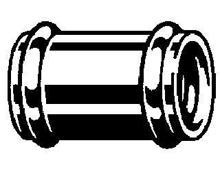 Viega Doppelmuffe 5695, DN 32mm, 102371, verchromt