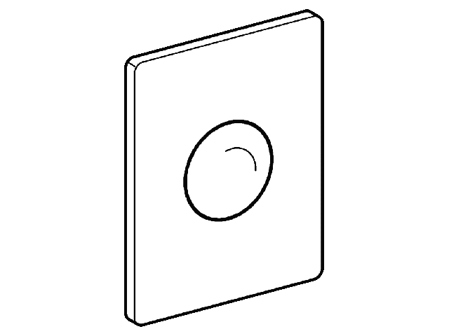 GROHE WC-Betätigung Skate 37547 156x197mm mit Druckknopfbetätigung