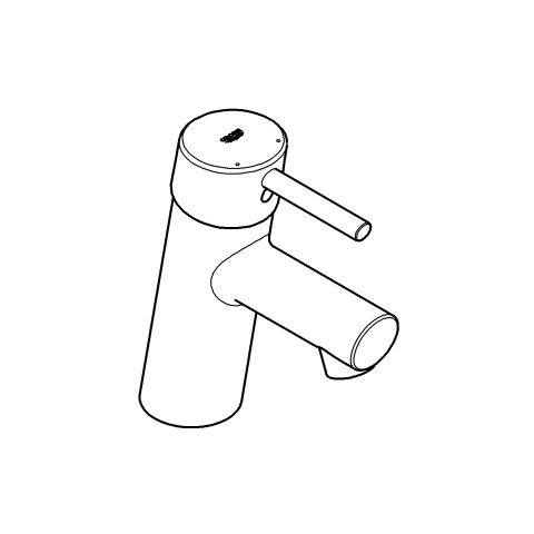 Grohe Einhand-Waschtisch-Batterie Concetto 32240 28mm Kart. EcoJoy glatter Körper chrom