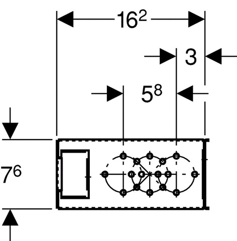 Geberit GIS Armaturenplatte Einzel-/ Blockbatterie