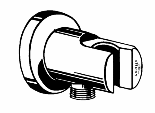 Grohe Wandanschlussbogen Relexa 28628 DN15 mit Wandbrausehalter chrom