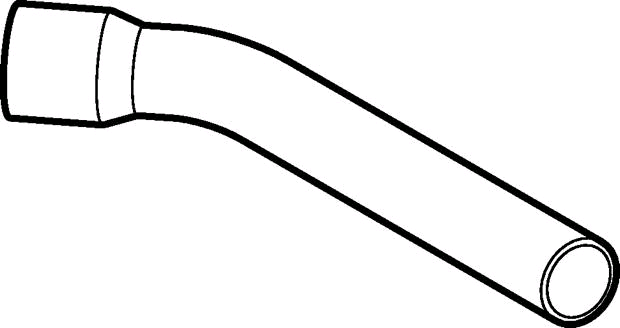 Geberit Spülbogen 45° 30 x 10 cm, weiss-alpin, d 44 mm