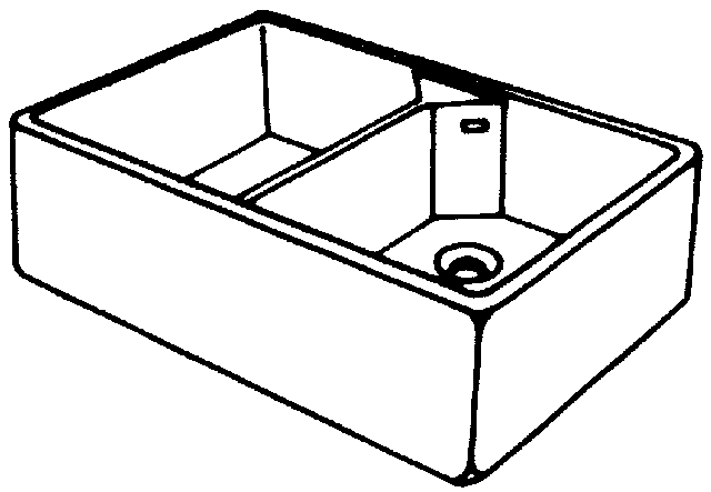 Keramag Doppelspüle City 350490 900x560x250mm weiß(alpin) mit Überlauf