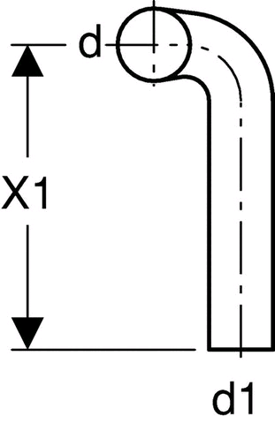 Geberit Spülbogen DR 4 cm, nach rechts abgekröpft