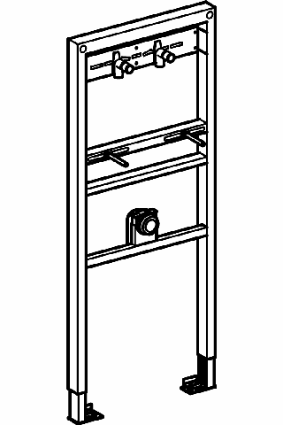 Grohe Rapid SL 38546 für Waschtisch-Wandbatterie Bauhöhe 1,30m Ständerwand o. Vorwand