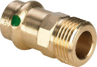 Viega Sanpress Übergangsstück f. Anschlussverschraubung 2211.4, 15 x 1/2" G-Gew. (aG), 660222, aus R