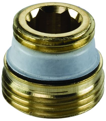 Simplex Anschlussnippel 1/2" x 3/4", flachdichtend., blank