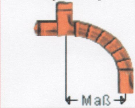 Gliederbogen aus Zink, mit Spitze
