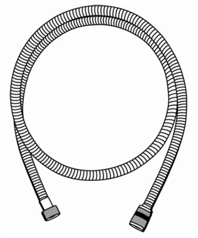 Grohe Brauseschlauch Rotaflex 28417 1500mm 1/2"x1/2" Metall chrom