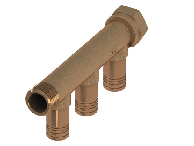 TECElogo Universal-Verteiler 3-fach, Rotguss, 20 x 3/4"