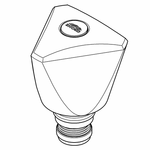 Grohe Oberteil 41817 ABS-Kronengriff DN10 mit Rückflussverhinderer chrom