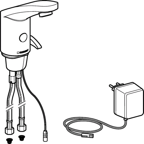 Geberit HyTronic185 WT-Armatur (IR/Netz) mit Mischhebel