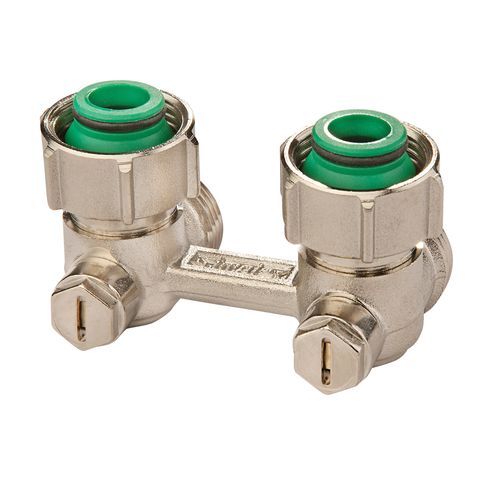 Simplex Zweirohr-Hahnblock Exclusiv E2/50 f. Ventil-HK m. 3/4" AG