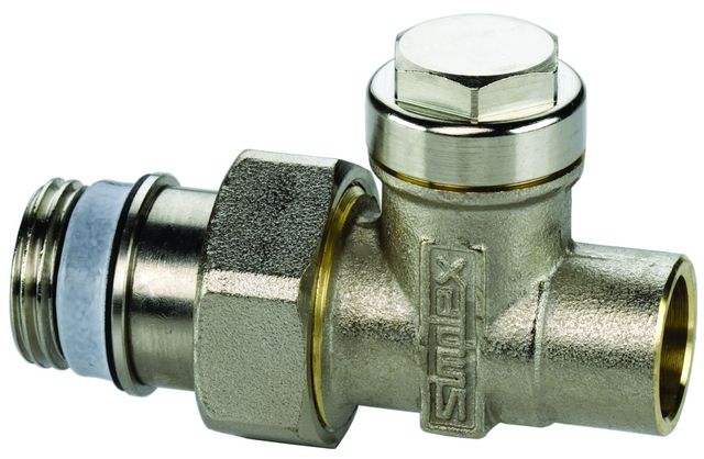 Simplex Rücklaufverschraubung L, 1/2" x 15 mm, Durchgang, vernickelt