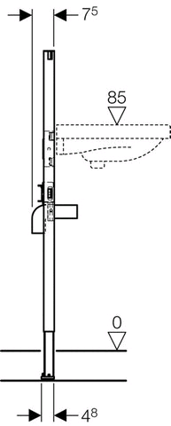 Geberit Duofix Waschtisch 112 cm, für Einlocharmatur