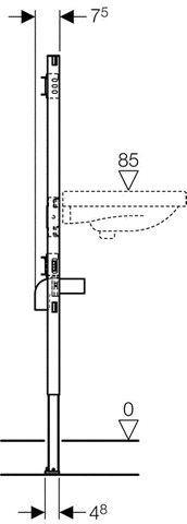 Geberit Duofix Waschtisch 130 cm, für Wandarmatur