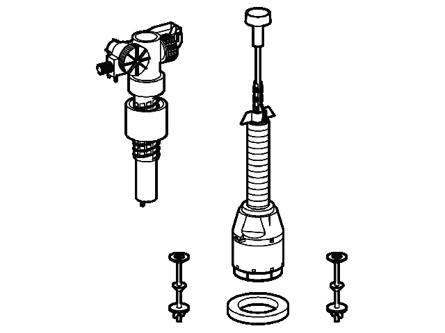 Grohe Servo-Set Austauschgarnitur 43907 mit Füllventil und Ablaufventil
