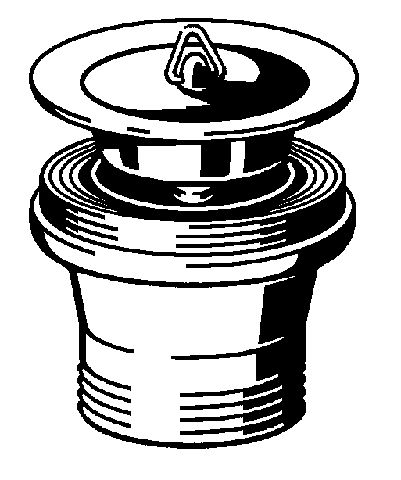 Viega Spueltisch-Ventil 7622, 11/2 x 70, 108519, mit Haken, Hoehe 55mm, Kunstst.